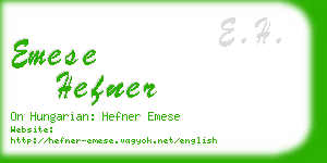 emese hefner business card